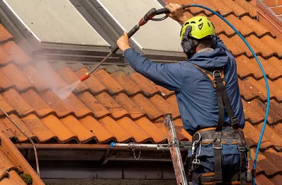 Démoussage et hydrofuge de toiture à Courances